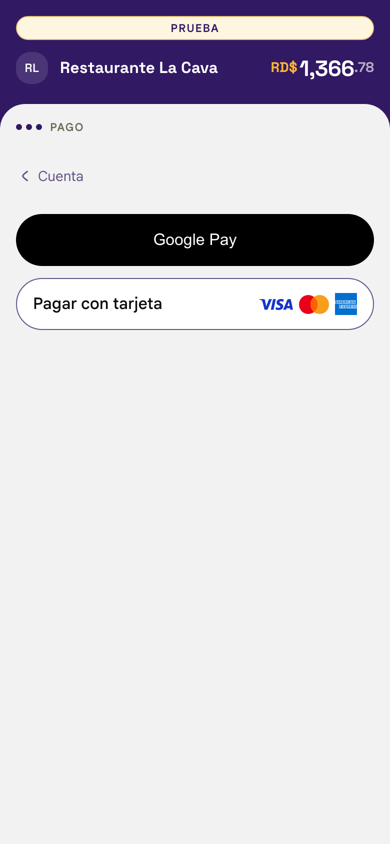 Métodos de pago disponibles en Timbro